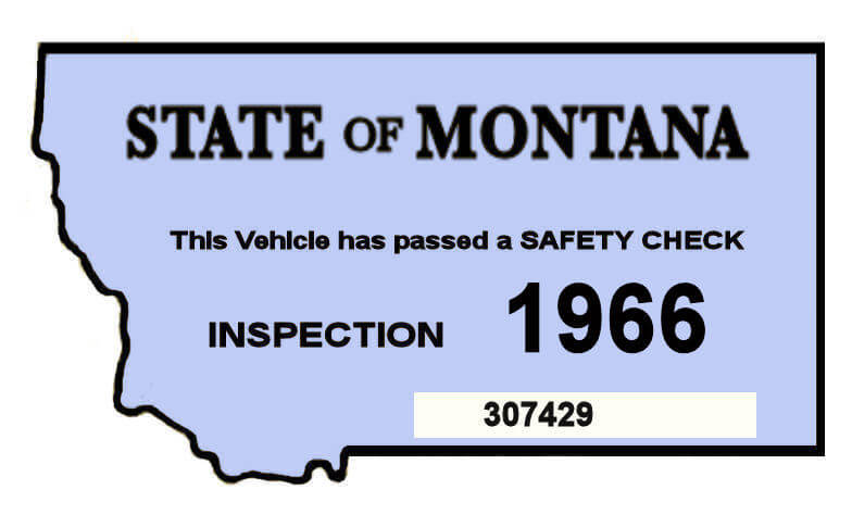 (image for) 1966 Montana Safety Inspection Sticker